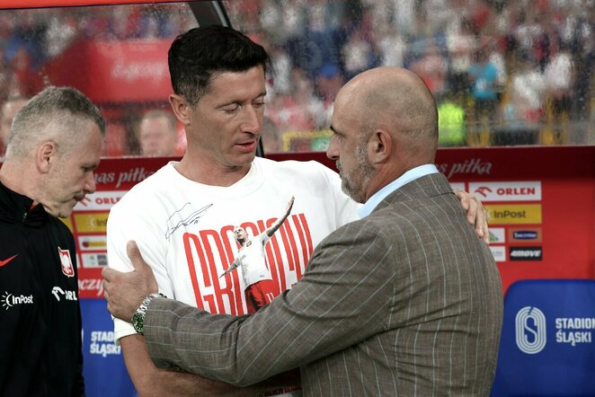 Robertas Lewandowskis ir Michalas Probierzas | Scanpix nuotr.