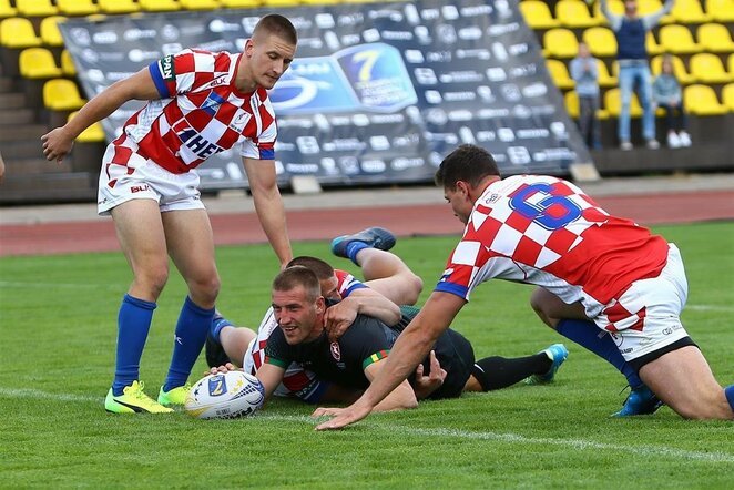 Lietuvos regbio-7 rinktinė Europos „Trophy“ čempionate | Organizatorių nuotr.