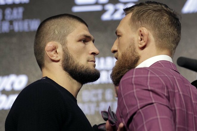 Conoras McGregoras ir Chabibas Nurmagomedovas | Scanpix nuotr.