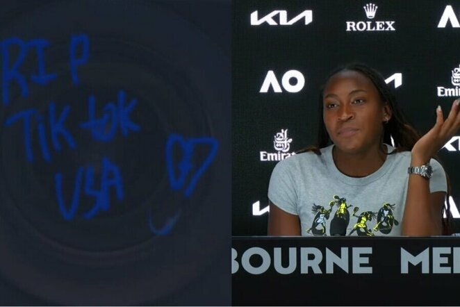 Cori Gauff ir jos žinutė | „Stop“ kadras