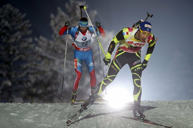 Martinas Fourcade'as ir Jevgenijus Ustiugovas | Scanpix nuotr.