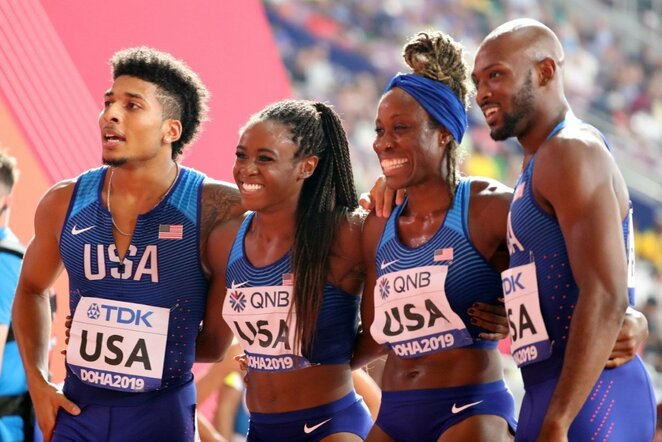 Tyrellas Richardas, Jessica Beard, Jasmine Blocker ir Obi Igbokwe | Scanpix nuotr.