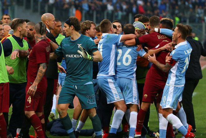 „Lazio“ – „Roma“ rungtynių akimirka | Scanpix nuotr.