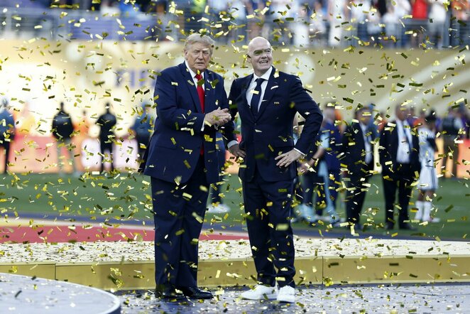 Donaldas Trumpas ir Gianni Infantino | EPA nuotr.