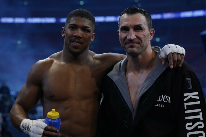 Anthony Joshua ir Vladimiras Kličko | Scanpix nuotr.