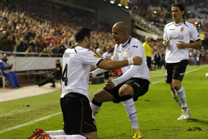 „Valencia“ komandos futbolininkai | AP/Scanpix nuotr.