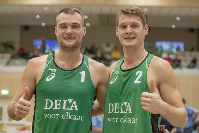 Artūras Vasiljevas ir Robertas Juchnevičius | FIVB nuotr.