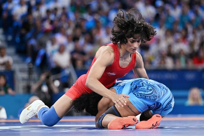 Vinesh Phogat ir Yusneylys Guzman | Scanpix nuotr.