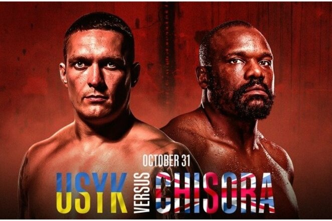 Oleksandras Usykas ir Dereckas Chisora | Organizatorių nuotr.