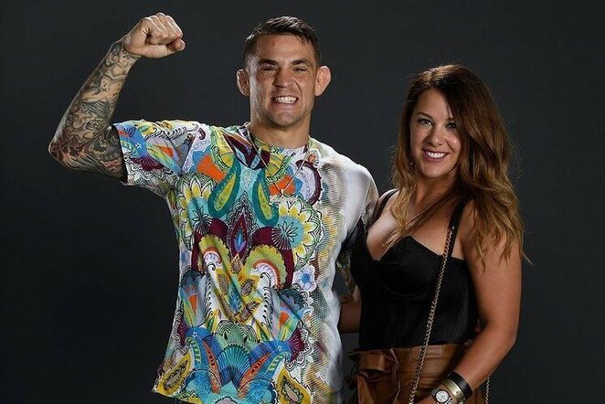 Dustinas Poirier su žmona Jolie | Scanpix nuotr.