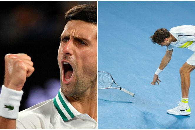 Novakas Djokovičius ir Daniilas Medvedevas | Scanpix nuotr.