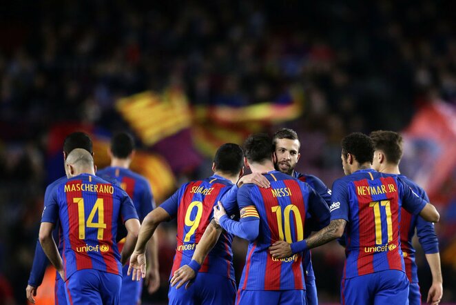 „Barcelona“ džiaugiasi įvarčiu | Scanpix nuotr.