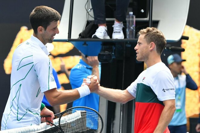 Novakas Djokovičius ir Diego Schwartzmanas | Scanpix nuotr.