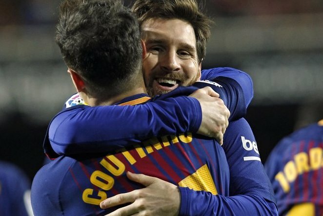 Philippe Coutinho ir Lionelis Messi | Scanpix nuotr.