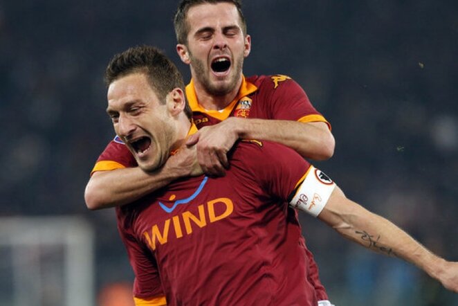 Miralemas Pjaničius ir Francesco Totti | Reuters/Scanpix nuotr.