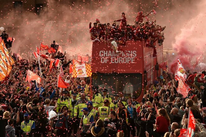 „Liverpool“ gerbėjai pasitiko Čempionų lygos laimėtojus | Scanpix nuotr.