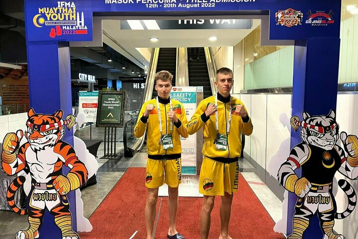 Vakaris Didika ir Edvinas Averlingis (Lietuvos muaythai federacijos nuotr.) | „Facebook“ nuotr.