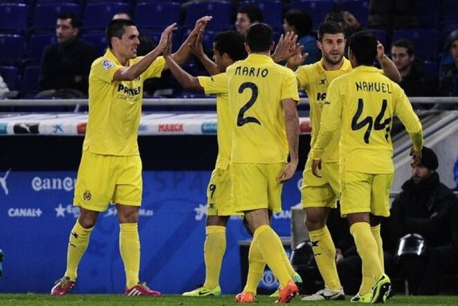 „Villarreal“ klubo futbolininkai džiaugiasi | AFP/Scanpix nuotr.