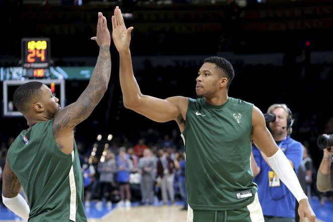 Lillardas ir Antetokounmpo | Scanpix nuotr.