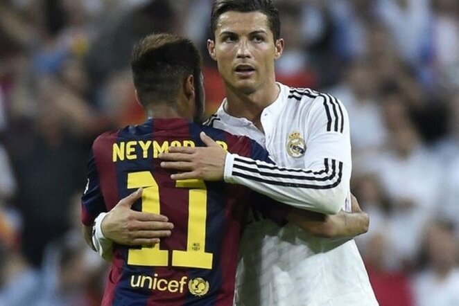 Neymaras ir Cristiano Ronaldo | AFP/Scanpix nuotr.