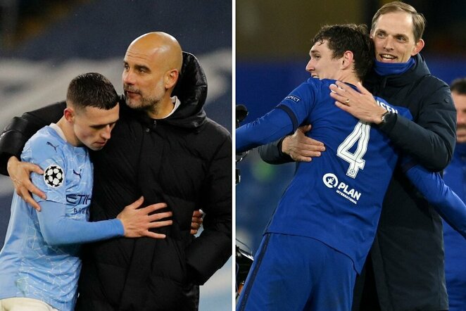 Pepas Guardiola ir Thomasas Tuchelis | Scanpix nuotr.