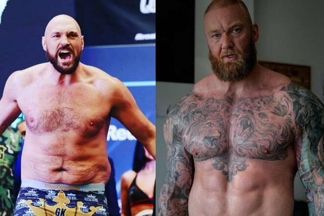 Tysonas Fury ir Hafthoras Bjornssonas | Instagram.com nuotr