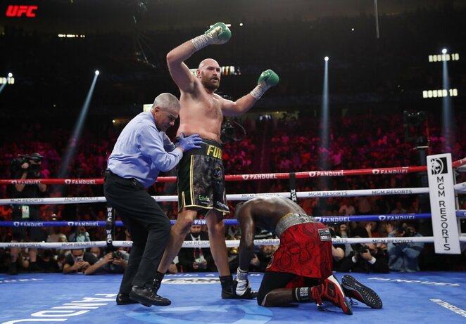 Tysonas Fury ir Deontay Wilderis | Scanpix nuotr.