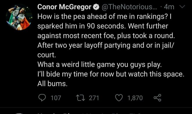 Conoro McGregoro žinutė | „Twitter“ nuotr.