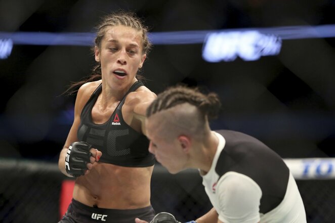 Joanna Jedrzejczyk - Jessica Andrade | Scanpix nuotr. Joanna Jedrzejczyk - Jessica Andrade | Scanpix nuotr.