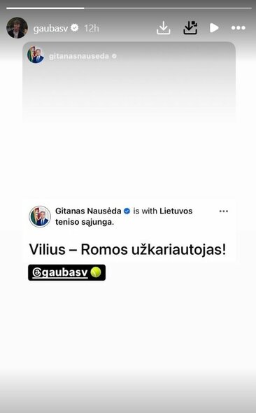 Gitano Nausėdos reakcija | Instagram.com nuotr