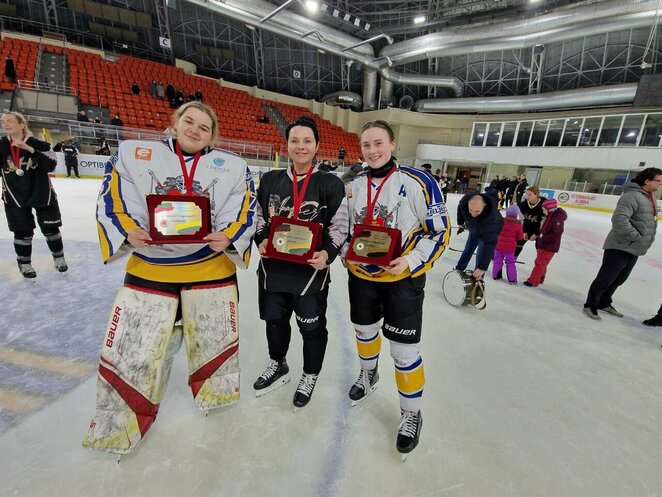 Viltė Beličenkaitė, Miglė Jakavičienė ir Klara Miuller | hockey.lt nuotr.