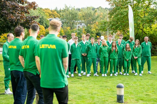 Sportininkų palydėtuvės į jaunimo olimpiadą | Vytauto Dranginio nuotr.