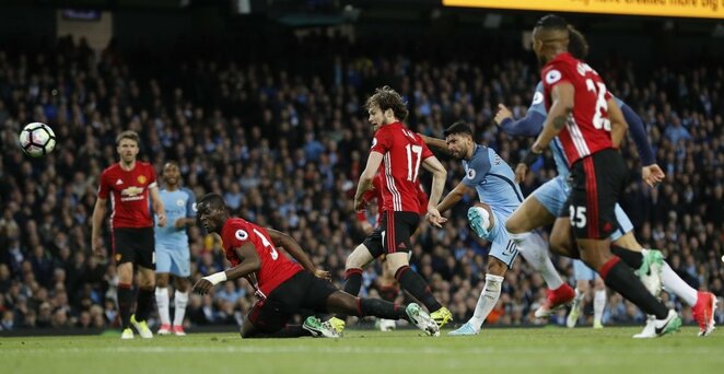 „Manchester City“ – „Manchester United“ rungtynių akimirka | Scanpix nuotr.