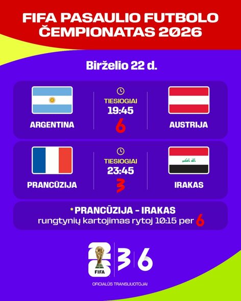 Transliacijų tvarkaraštis | Organizatorių nuotr.