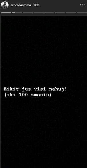 Arnoldo Misiūno komentaras | Instagram.com nuotr