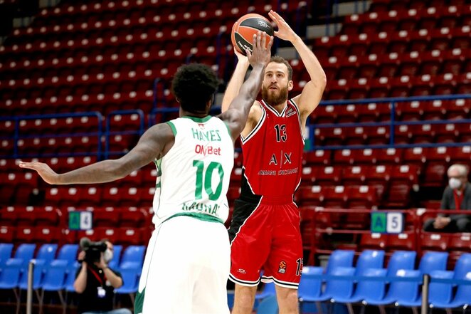 „AX Armani“ – „Žalgiris“ rungtynių akimirka | Euroleague nuotr. „AX Armani“ – „Žalgiris“ rungtynių akimirka | Euroleague nuotr.