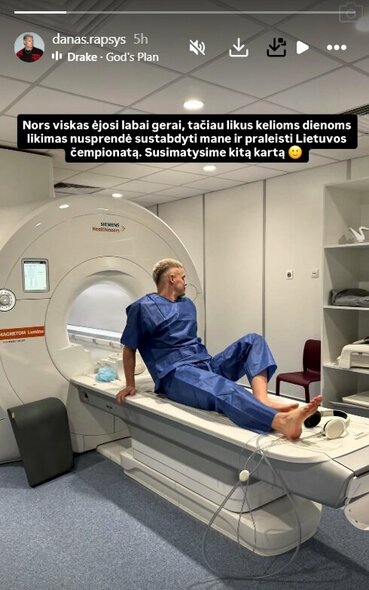 Dano Rapšio žinutė | Instagram.com nuotr