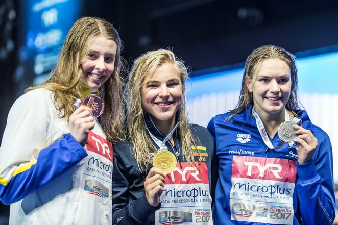 Rūta Meilutytė 2017 metų Europos čempionato po 50 metrų krūtine finalo | Scanpix nuotr.
