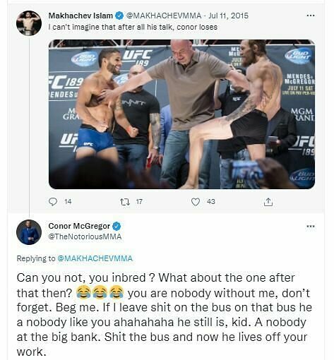 Conoro McGregoro komentarai | „Twitter“ nuotr.