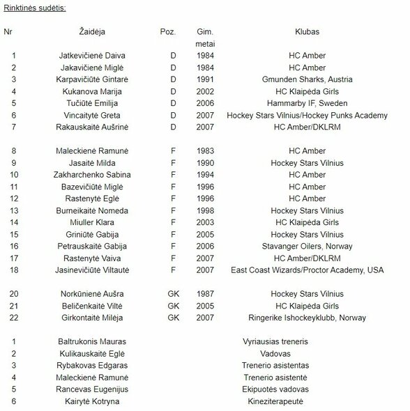 Lietuvos moterų ledo ritulio rinktinė | hockey.lt nuotr. Lietuvos moterų ledo ritulio rinktinė | hockey.lt nuotr.