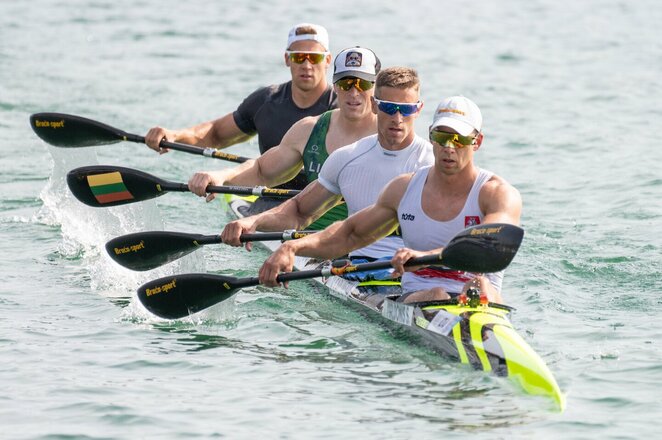 Simonas Maldonis, Viktoras Čaplinskis, Ignas Navakauskas ir Artūras Seja (canoe.lt nuotr.) | Organizatorių nuotr.
