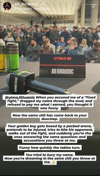 Adi Durakovičiaus žinutė | Instagram.com nuotr
