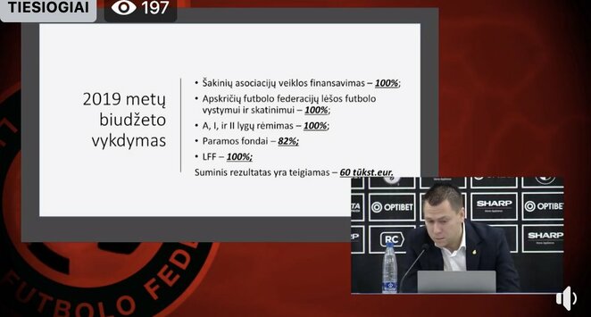 LFF biudžeto pristatymas | Organizatorių nuotr. LFF biudžeto pristatymas | Organizatorių nuotr.