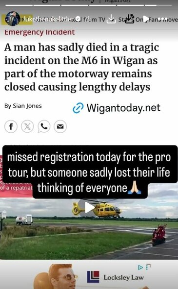 Luke'o Littlerio žinutė | Instagram.com nuotr