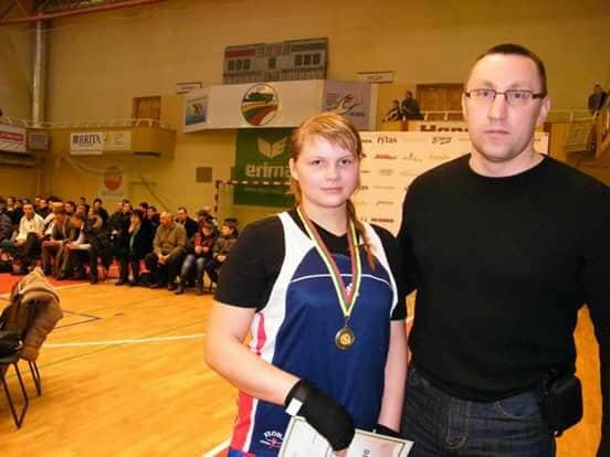 Iveta Lešinskytė su treneriu Edvardu Kutujevu | asmeninio archyvo nuotr.