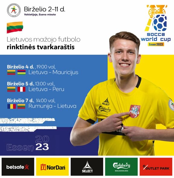 Lietuvos mažojo futbolo rinktinės grupių etapo tvarkaraštis | Organizatorių nuotr.
