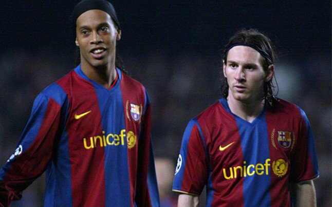 Ronaldinho ir Lionelis Messi | Scanpix nuotr.