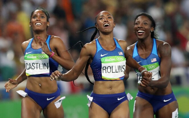 Brianna Rollins, Nia Ali ir Kristi Castlin | Scanpix nuotr.