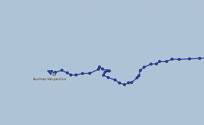 Aurimo Valujavičiaus įveiktas maršrutas | „Stop“ kadras