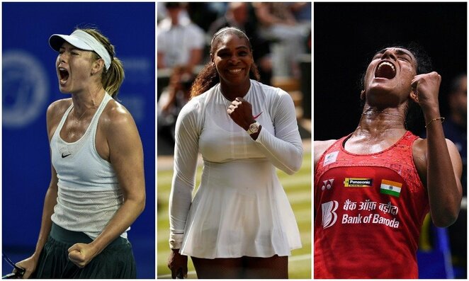 Marija Šarapova, Serena Williams ir P.V.Sindhu | Scanpix nuotr.